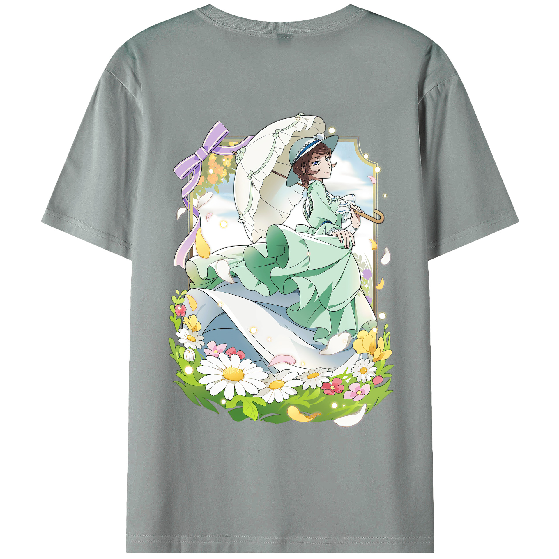 （画像用） 文豪ストレイドッグス Bungo Stray Dogs 綿100％ メンズ半袖Tシャツ（バックプリント） 通気性